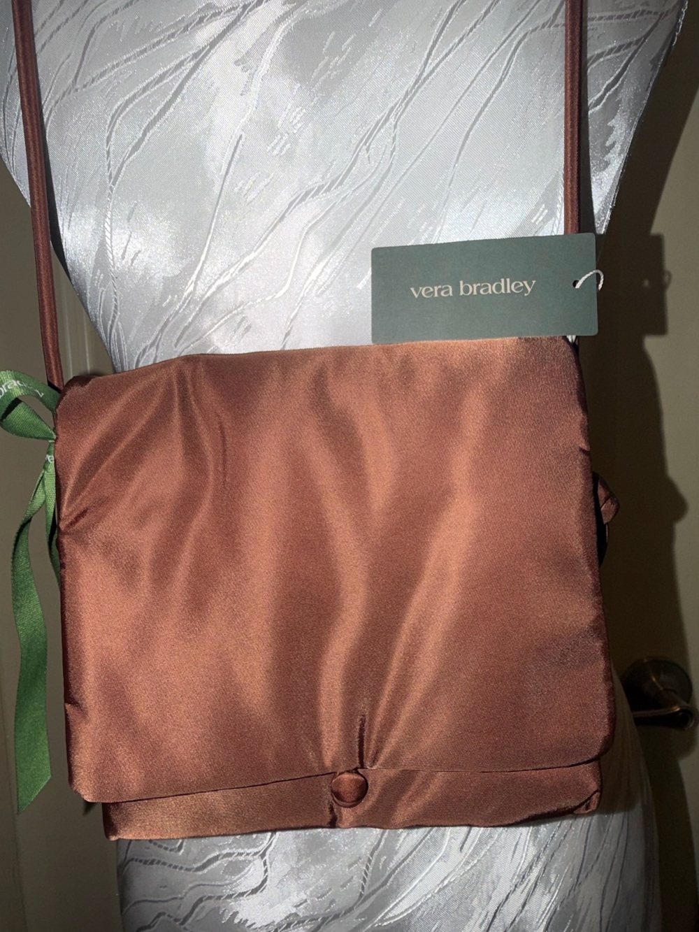 Vera Bradley Baird Hipster Cinnamon Satin Crossbody